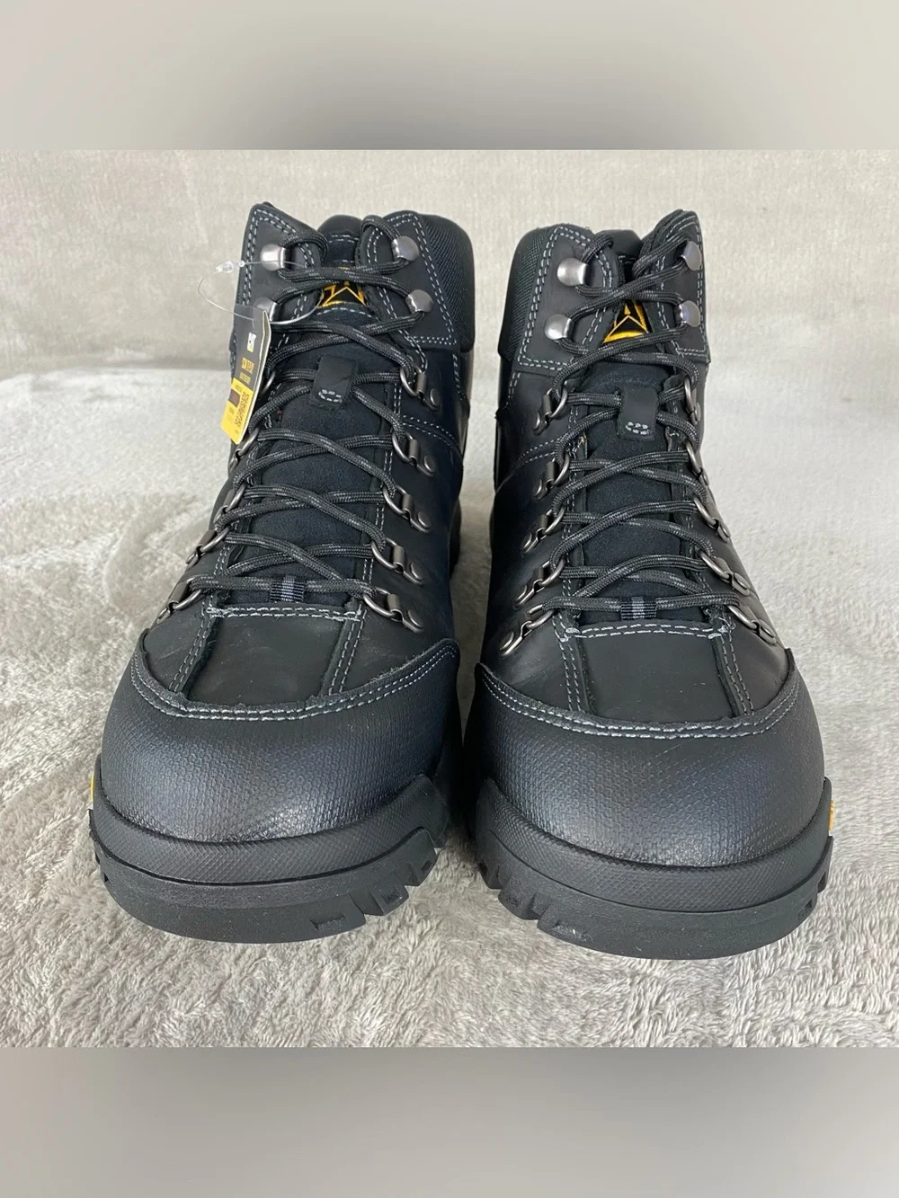 Caterpillar Threshold Work Boots Mens Size 14 W Black‎ Leather Waterproof ST NEW